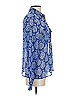 Molly Bracken 100% Polyester Paisley Blue Long Sleeve Blouse Size S - photo 4