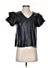 Dolce Cabo Metallic Black Short Sleeve Blouse Size S - photo 1