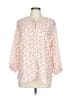 Jachs Girlfriend 100% Polyester Ivory 3/4 Sleeve Blouse Size L - photo 1
