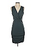 Lavender Brown Solid Gray Cocktail Dress Size S - photo 1