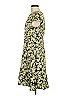 J.Crew 100% Polyester Print Yellow Casual Dress Size 10 - photo 5