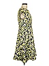 J.Crew 100% Polyester Print Yellow Casual Dress Size 10 - photo 4