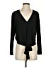 Banana Republic Solid Black Long Sleeve Blouse Size S - photo 1