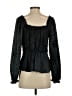 Current Air 100% Polyester Black Long Sleeve Blouse Size S - photo 2