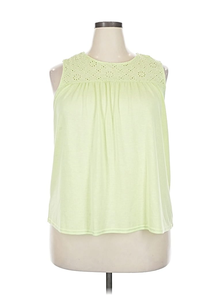 Pre-owned Falls Creek Sleeveless Blouse In Green
