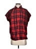 Madewell 100% Cotton Plaid Red Short Sleeve Button-Down Shirt Size XS - photo 1