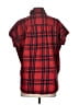Madewell 100% Cotton Plaid Red Short Sleeve Button-Down Shirt Size XS - photo 2