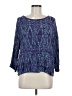 Assorted Brands 100% Rayon Blue 3/4 Sleeve Blouse Size M - photo 1