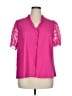 Unbranded 100% Polyester Pink Short Sleeve Blouse Size 1X - photo 1