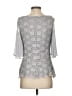 Connected Apparel Silver 3/4 Sleeve Blouse Size S - photo 2