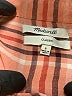Madewell Plaid Orange Long Sleeve Button-Down Shirt Size S - photo 7