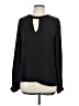 BCBGMAXAZRIA 100% Polyester Black Long Sleeve Blouse Size L - photo 1