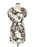 Relativity Print Ivory Casual Dress Size L (petite) - photo 1