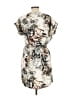 Relativity Print Ivory Casual Dress Size L (petite) - photo 2