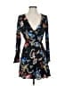 Express 100% Rayon Print Black Cocktail Dress Size S - photo 1