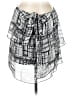 Sequin Hearts 100% Polyester Graphic Silver Casual Skirt Size L - photo 1