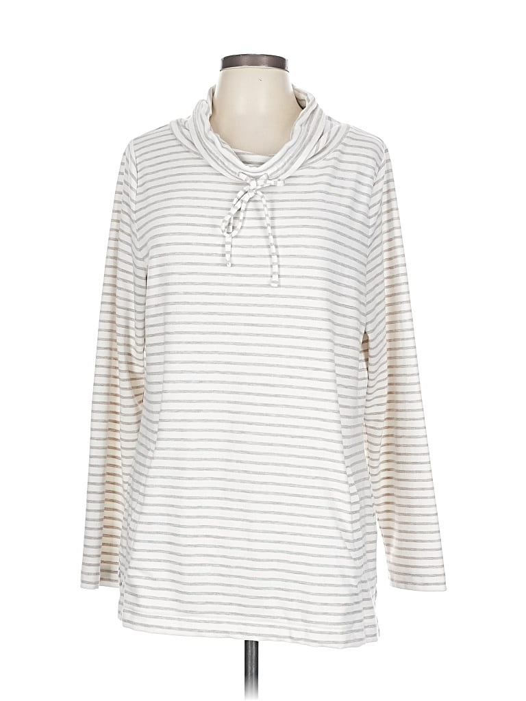 Pre-owned Talbots Pullover Sweater In White