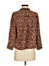 Point Sur 100% Silk Animal Print Brown 3/4 Sleeve Silk Top Size S - photo 2