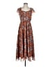 Madewell 100% Polyester Paisley Brown Casual Dress Size 00 - photo 1