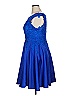 JJ's House 100% Polyester Blue Cocktail Dress Size XL (estimated) - photo 5