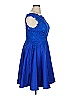 JJ's House 100% Polyester Blue Cocktail Dress Size XL (estimated) - photo 4