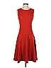 Lands' End Solid Red Casual Dress Size 4 - photo 1
