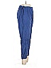 Aish Solid Blue Casual Pants Size L - photo 4