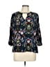 She + Sky Blue 3/4 Sleeve Blouse Size L - photo 1