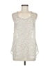 Under Skies 100% Polyester Silver Sleeveless Top Size M - photo 1