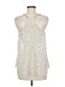 Under Skies 100% Polyester Silver Sleeveless Top Size M - photo 2