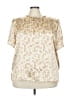 Norton McNaughton 100% Polyester Ivory Short Sleeve Blouse Size 22 - photo 1