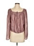 Express Solid Burgundy Long Sleeve Blouse Size S - photo 1