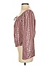 Express Solid Burgundy Long Sleeve Blouse Size S - photo 5