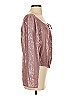 Express Solid Burgundy Long Sleeve Blouse Size S - photo 4