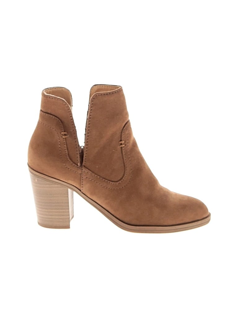 Pre-owned Express Ankle Boots In Brown