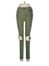 Free People Color Block Green Jeans Size 28 waist - photo 1