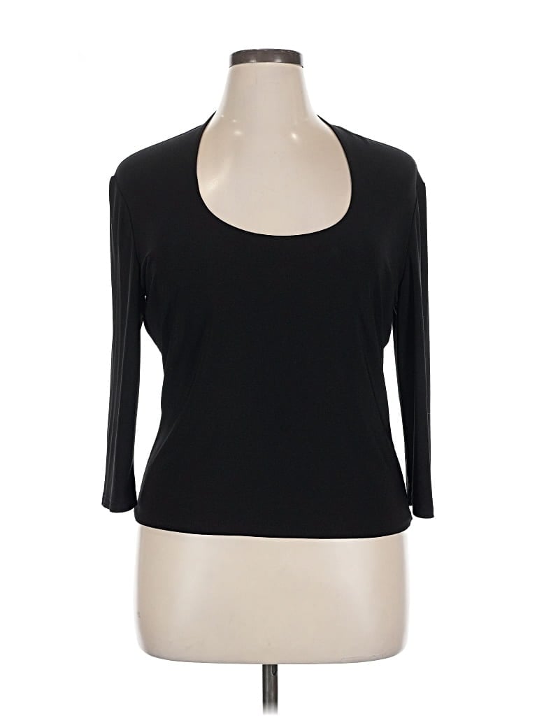 Pre-owned Joseph Ribkoff 3/4 Sleeve T-shirt In Black