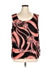 Dana Kay Orange Black Sleeveless Blouse Size XL (estimated) - photo 1