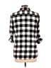Route 66 Checkered-gingham Black 3/4 Sleeve Button-Down Shirt Size L - photo 2