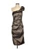 Cache Metallic Brown Cocktail Dress Size 2 (estimated) - photo 1