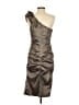 Cache Metallic Brown Cocktail Dress Size 2 (estimated) - photo 2