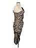 Cache Metallic Brown Cocktail Dress Size 2 (estimated) - photo 4