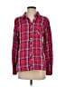 Michael Farrell 100% Cotton Plaid Red Long Sleeve Button-Down Shirt Size S - photo 1