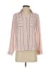 Express Stripes Pink Long Sleeve Blouse Size XS - photo 1