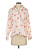 Talbots 100% Cotton Floral Ivory Long Sleeve Blouse Size S - photo 1