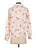 Talbots 100% Cotton Floral Ivory Long Sleeve Blouse Size S - photo 2