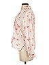 Talbots 100% Cotton Floral Ivory Long Sleeve Blouse Size S - photo 5