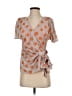 Eva Franco Orange Short Sleeve Blouse Size S - photo 1