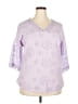Unbranded Purple 3/4 Sleeve Blouse Size XXL - photo 1