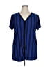 Diana Belle Blue Short Sleeve Blouse Size 1X - photo 1